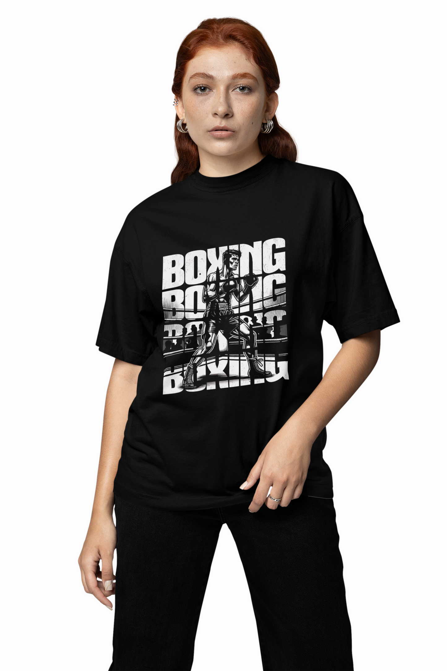 UFC Boxing Oversized T-Shirt for Fight Night Streetwear Style