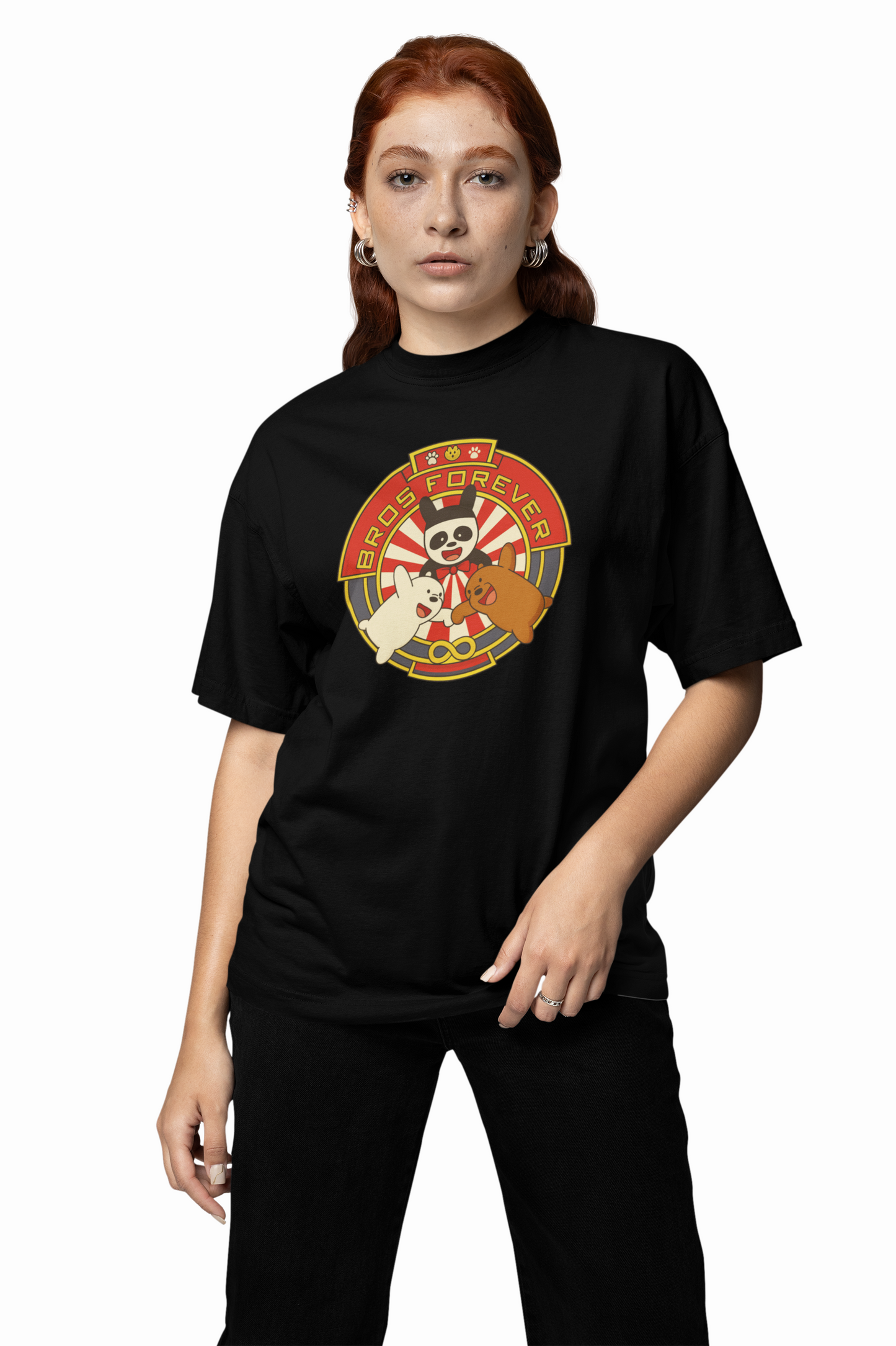 Bros Forever Oversized T-Shirts Friendship Streetwear