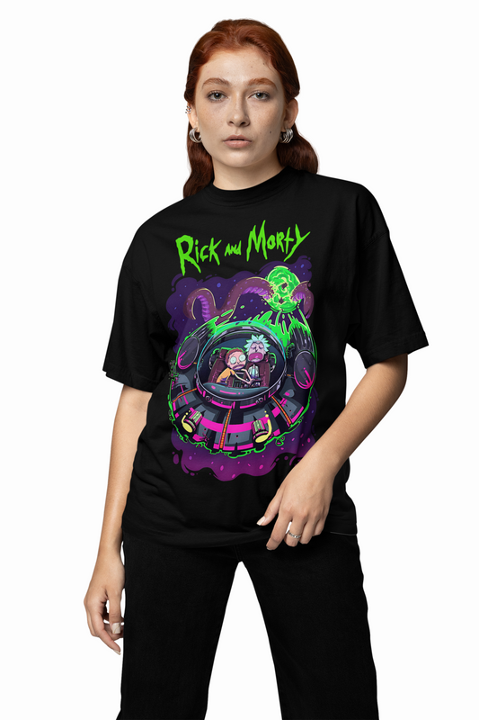 Space Vehicle Morty Oversized T-Shirts