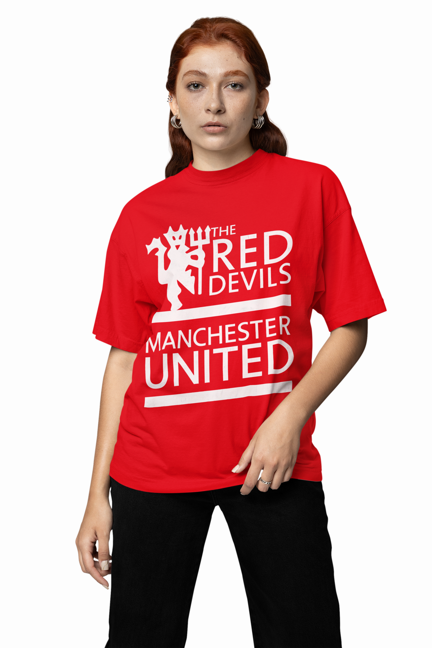 Manchester Devils Oversized T-Shirt – Bold Football Graphic