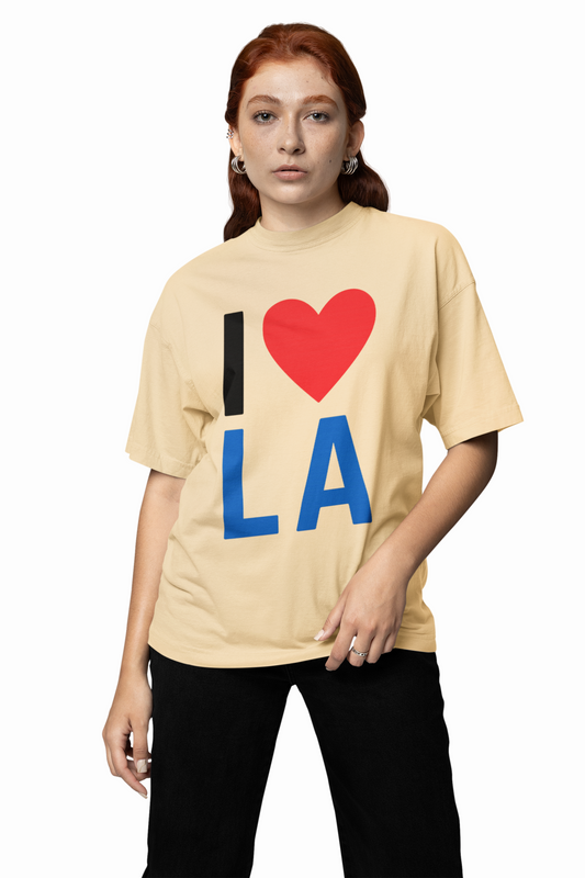 La Love Oversized T-Shirts Stylish Casual Graphic Wear Unisex