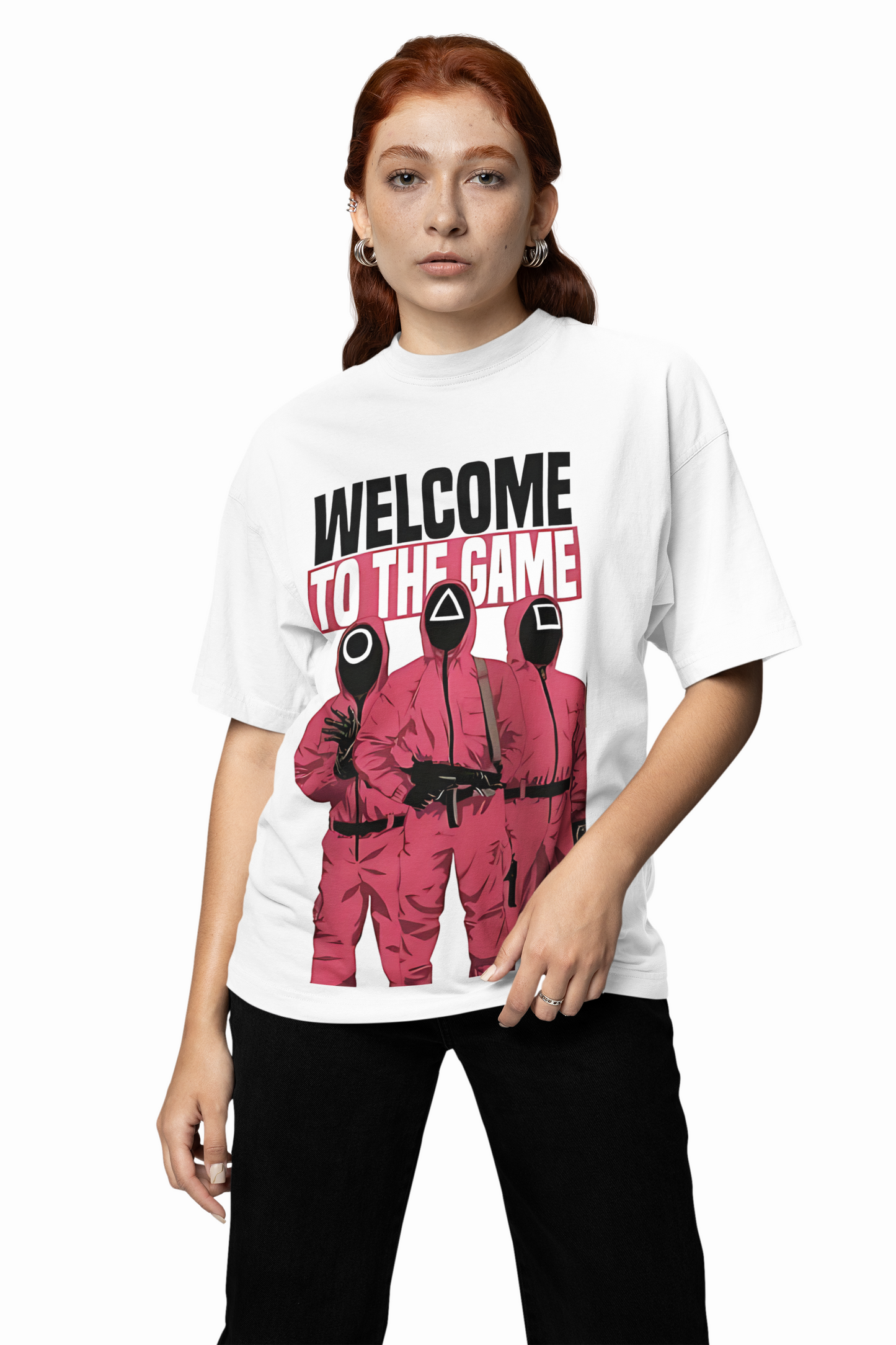 Welcome To The Game White Oversized T-Shirt for Daily Style