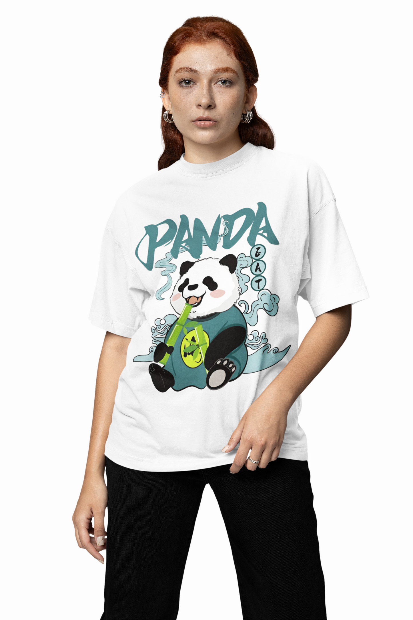Baby Panda Oversized T-Shirt Cute Streetwear Style