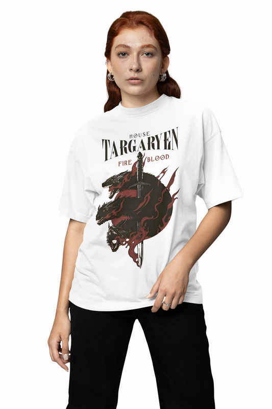 House Targaryen Oversized T-Shirts Fire Blood Streetwear