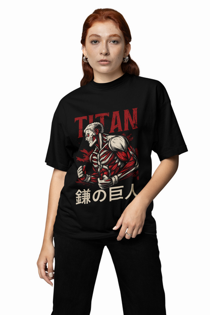 Armored Titan Oversized T-Shirts Fearless Attack On Titan Style