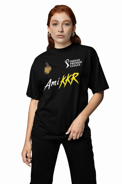 Ami KKR Team Oversized T-Shirts Stylish Cricket Fan Wear