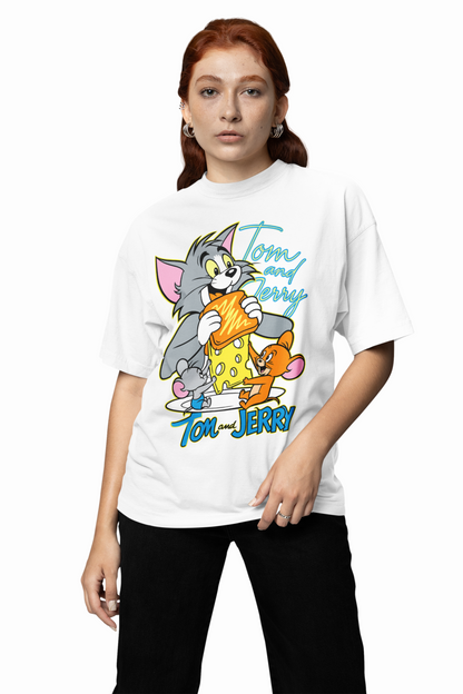 Tom And Jerry Fight Oversized T-Shirt Premium Streetwear