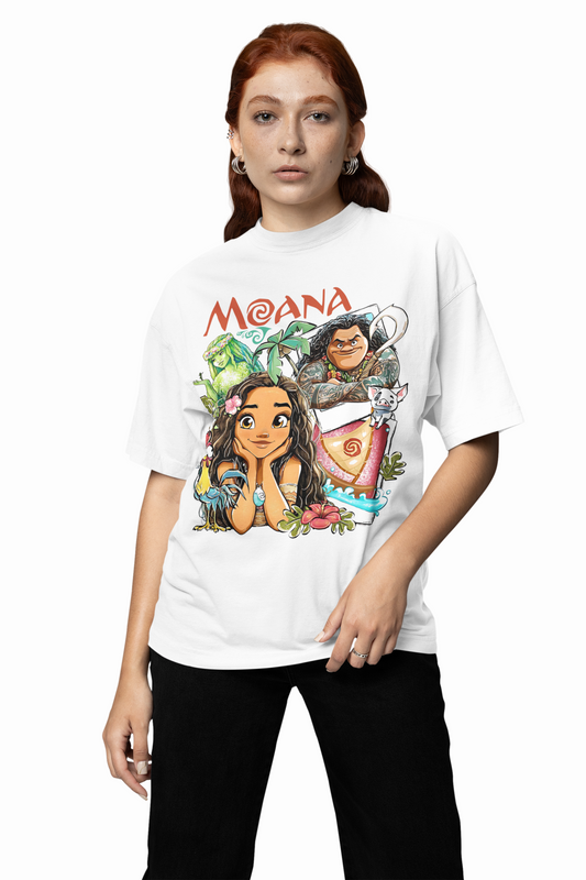 Moana Oversized T-Shirt Ocean Spirit Adventure Wear T-Shirts