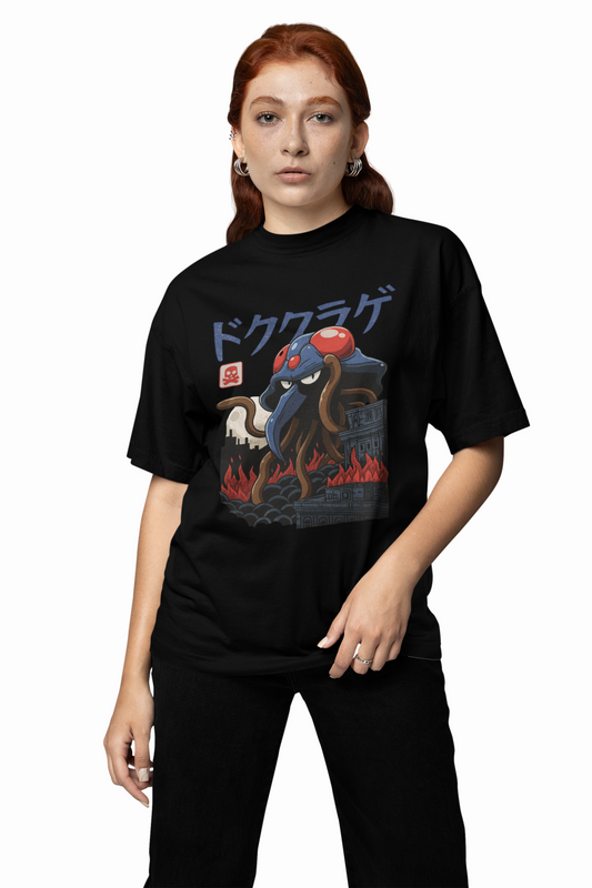 Tentacruel Oversized T-Shirts Anime Graphic Streetwear Tees