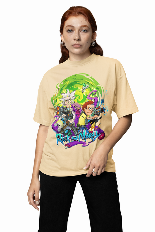 Rick and Morty Fighter Oversized T-Shirts – Bold Sci-Fi Style