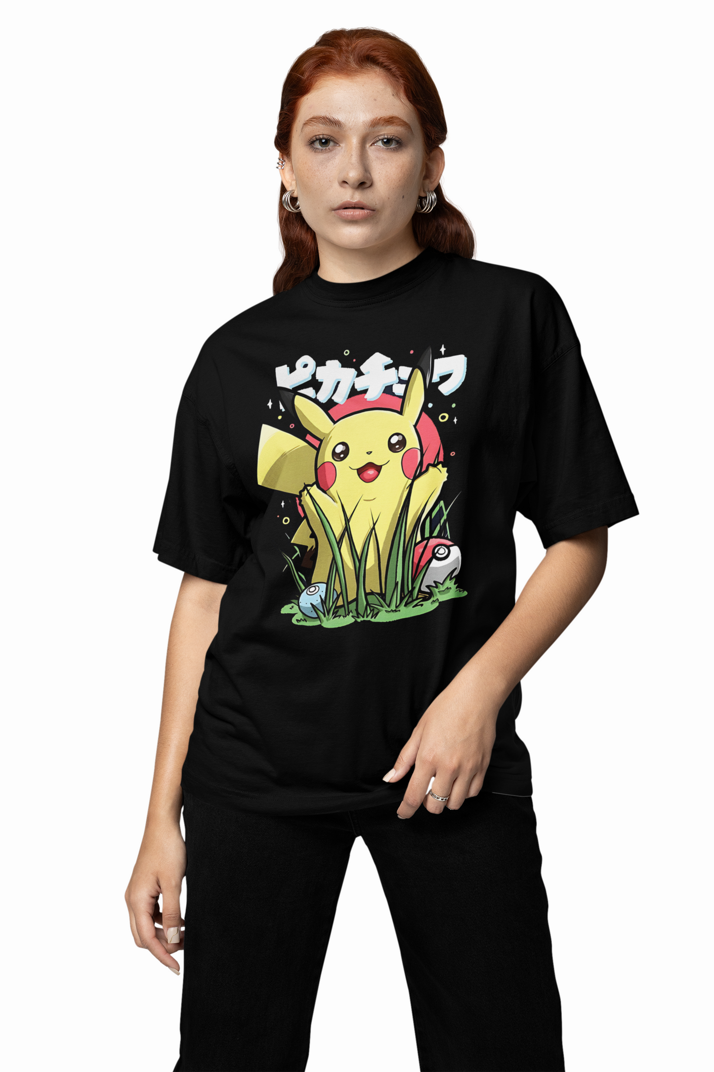 Pikachuu Oversized T-Shirt Black – Fun Streetwear Design