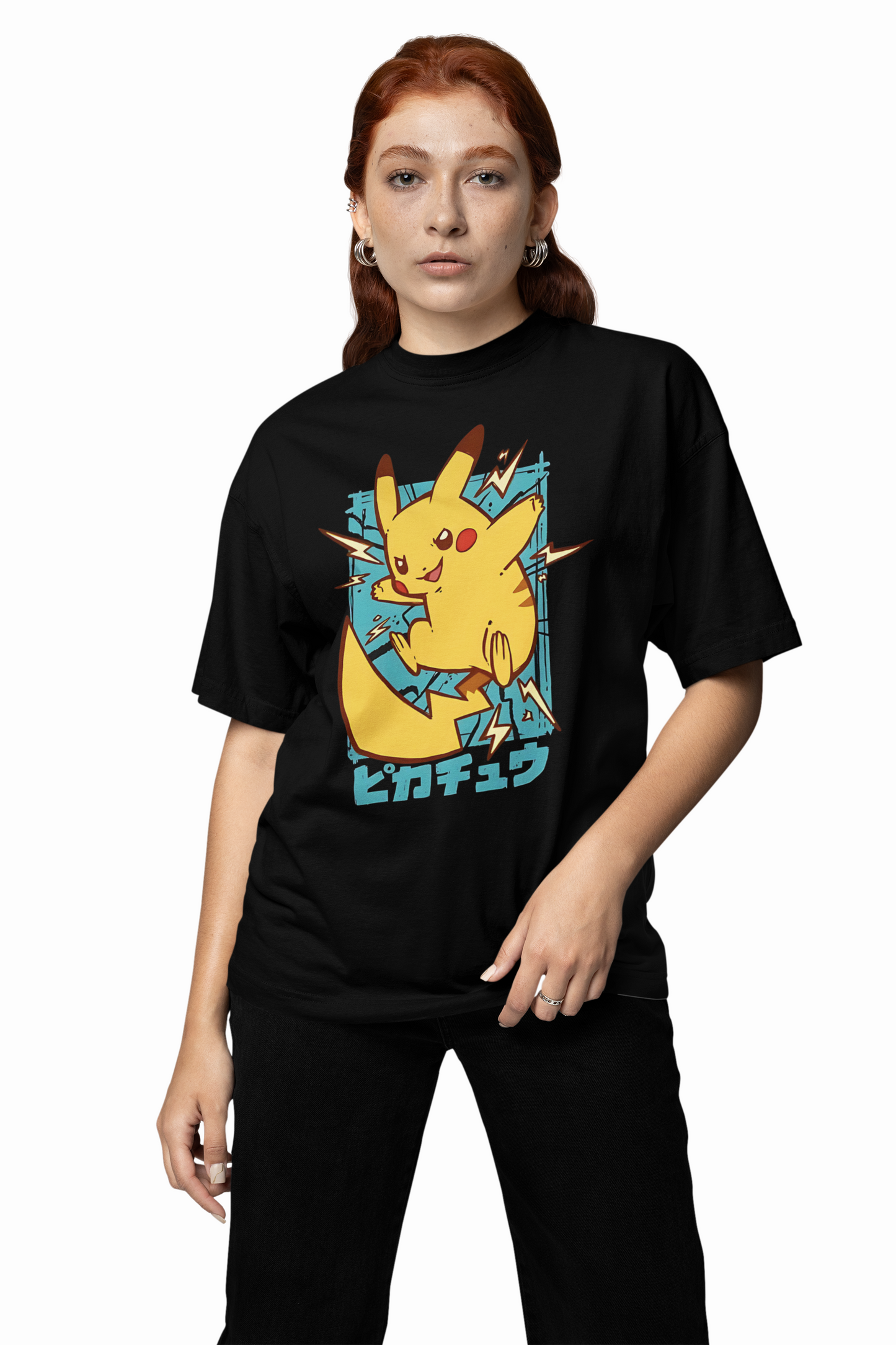 Thunder Pokemon Oversized T-Shirts