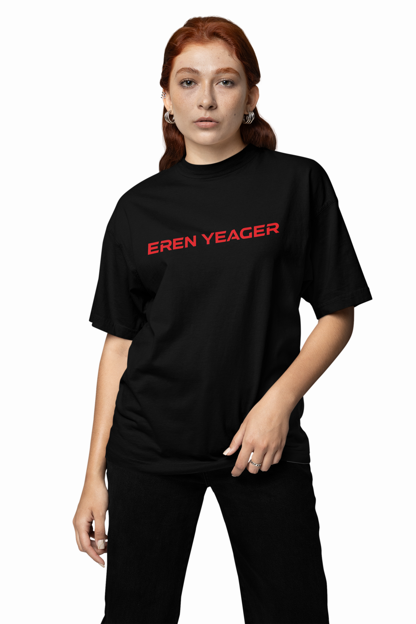 Eren Yeager Oversized T-Shirts Anime Streetwear Tee Style