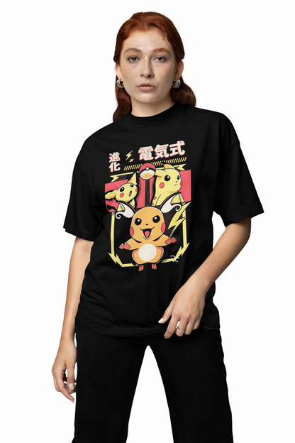 Evolution Pokemon Oversized T-Shirts