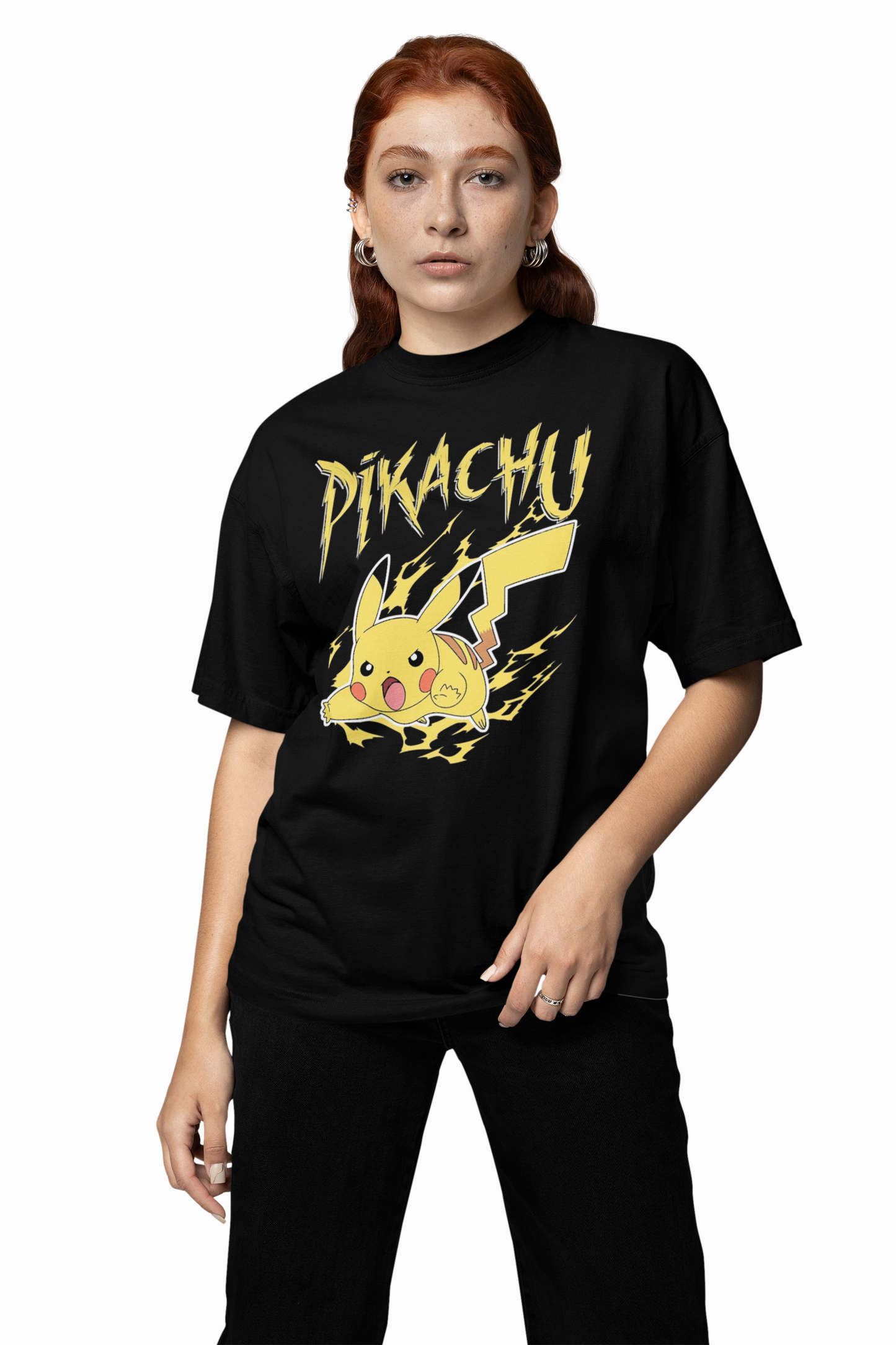 Pikachuu Pokemon Oversized T-Shirts