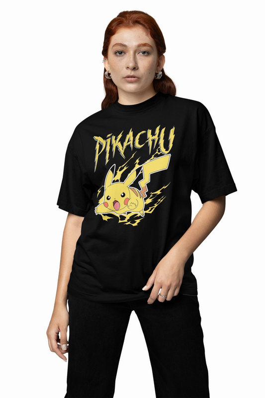 Pikachuu Pokemon Oversized T-Shirts