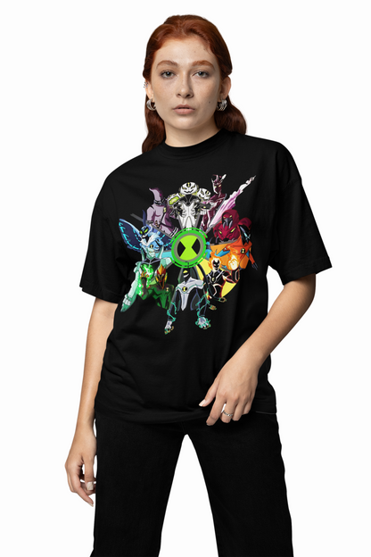 Ben 10 Oversized T-Shirt Stylish Cartoon Streetwear Wear