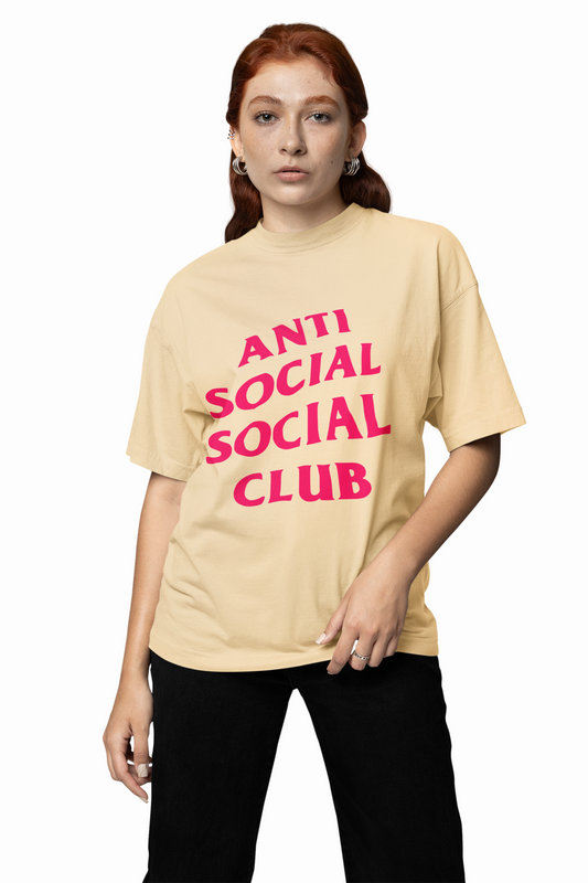 Anti Social Club Oversized T-Shirt Comfortable Graphic T-shirt