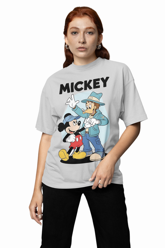 Mickey And Goofy Oversized T-Shirts