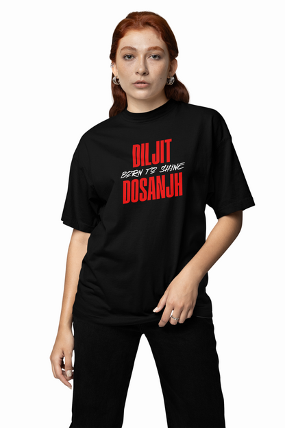 Diljit Born To Shine Oversized T-Shirt Punjabi Style Streetwear