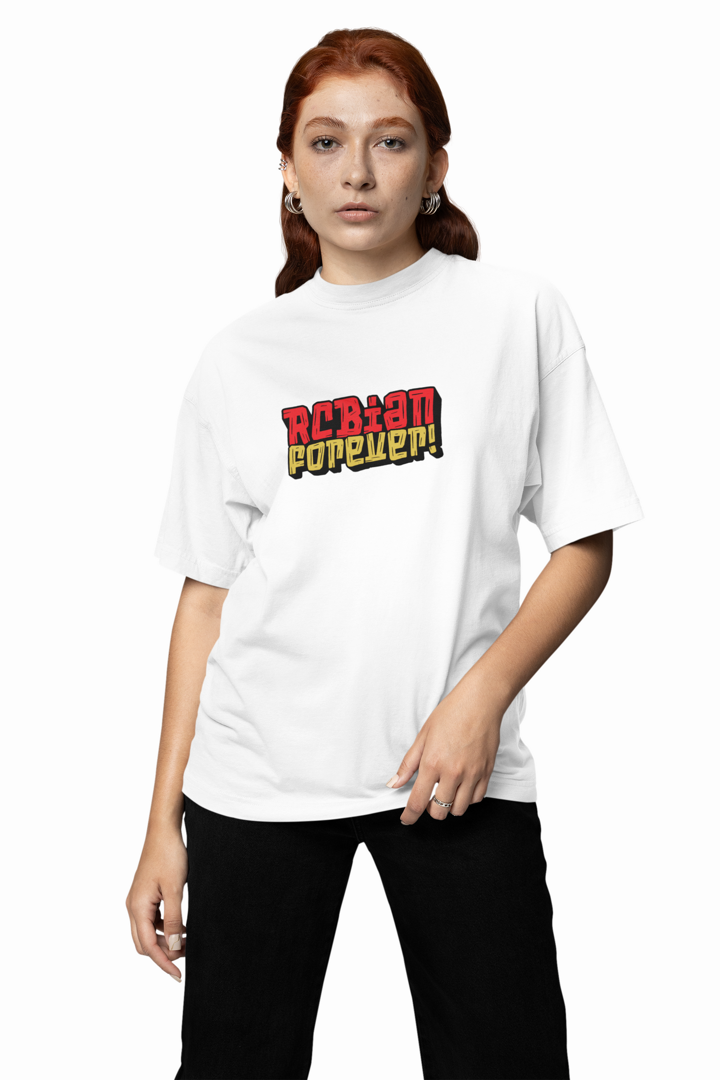 Red & Gold Legacy RCBian Oversized T-Shirts