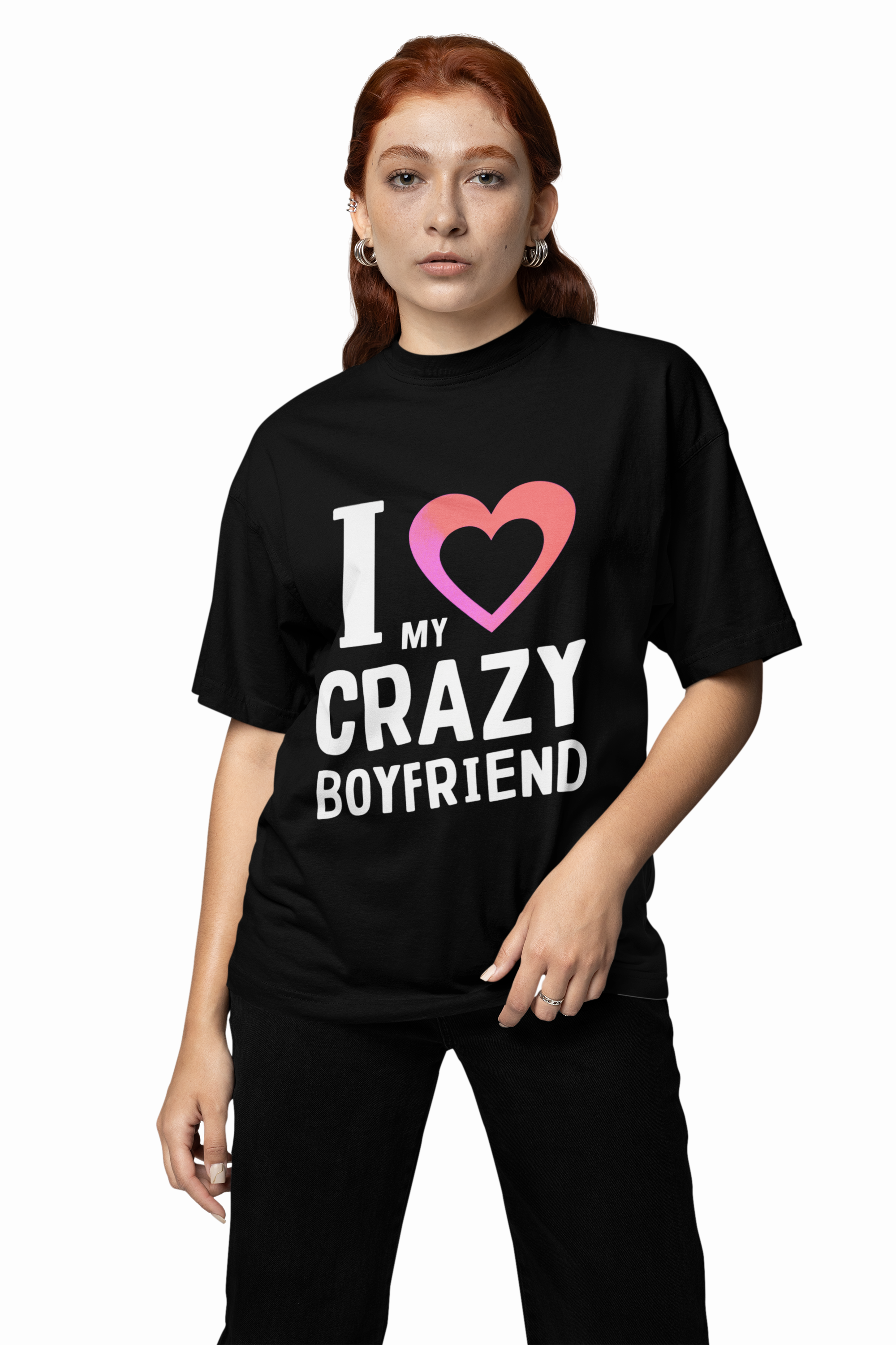 I Love My Boyfriend Oversized T-Shirt