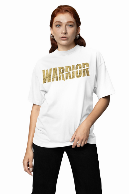 Warrior Cut Oversized T-Shirts Bold Graphic Streetwear Style
