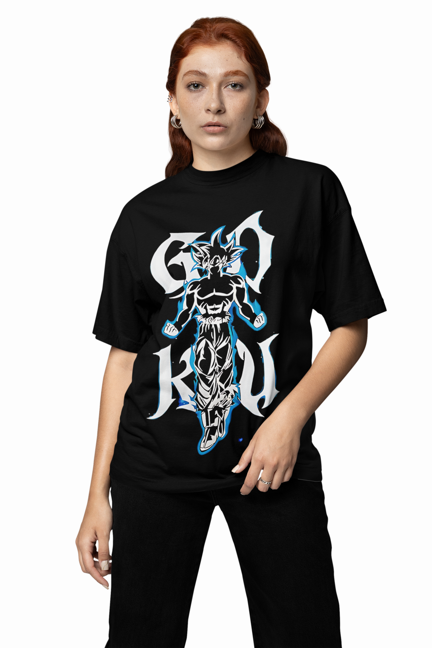 Strong Goku Anime Oversized T-Shirt Bold Fan Streetwear Fit