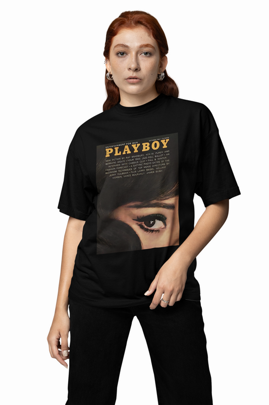 Playboy Retro Vintage Black Oversized T-Shirt – Stylish Casual