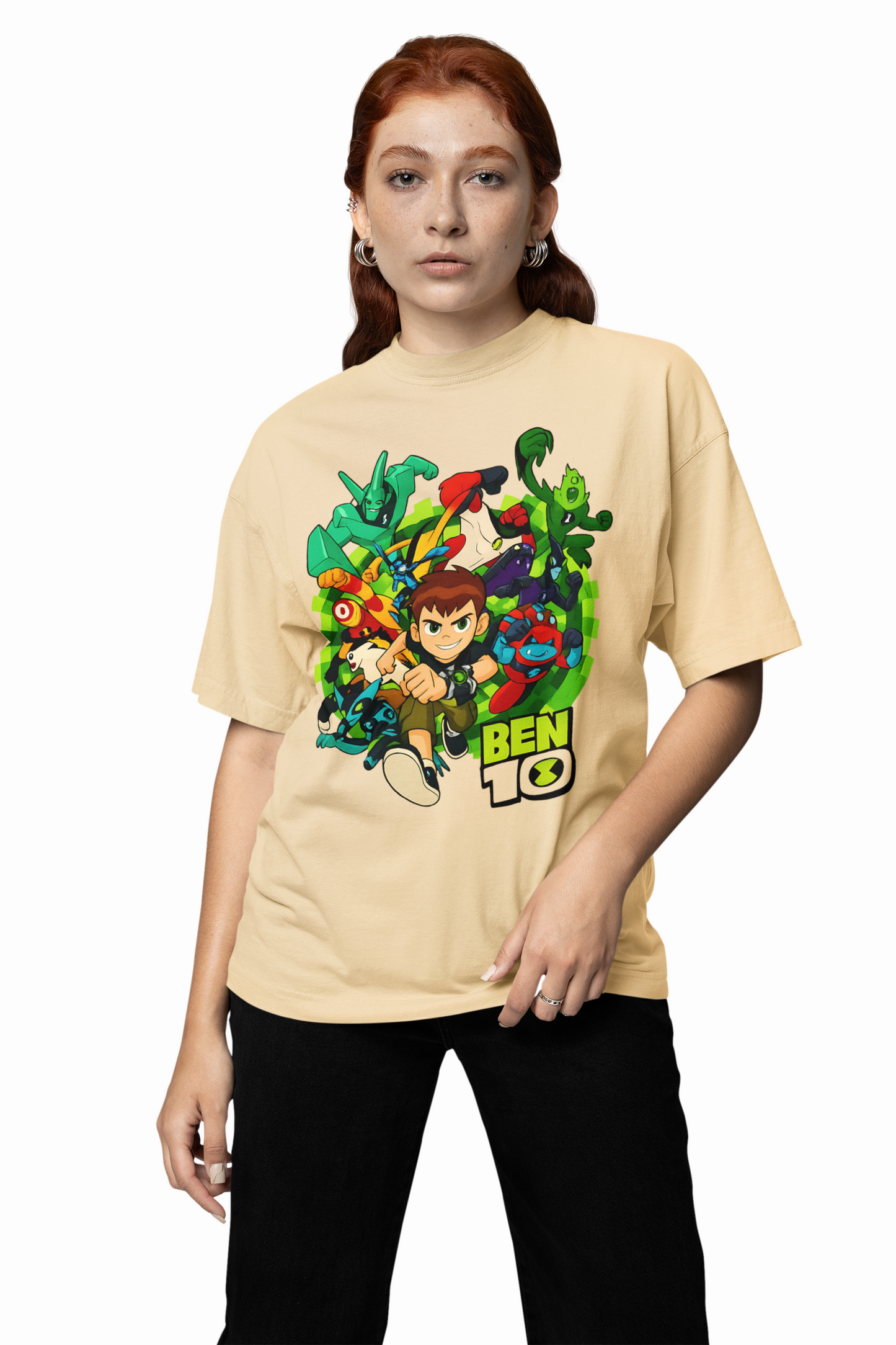 Ben 10 and Aliens Oversized T-Shirts Cool Hero Streetwear