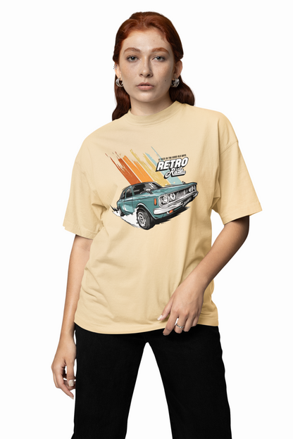 Retro Ride Oversized T-Shirt for Bold Streetwear Style
