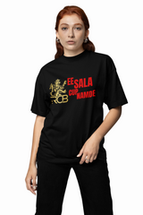 Royal RCB Slogan Tee Oversized T-Shirts