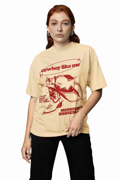 Cowboy Graphic Oversized T-Shirt Western Streetwear Style