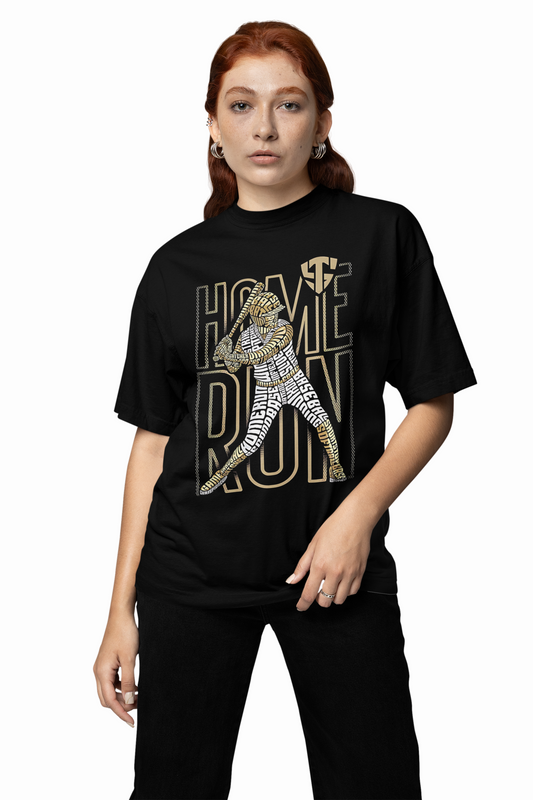 Baseball Home Run Oversized T-Shirt