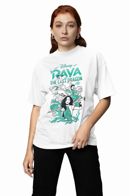 Princess Raya White Oversized T-Shirt Fairytale Street Wear