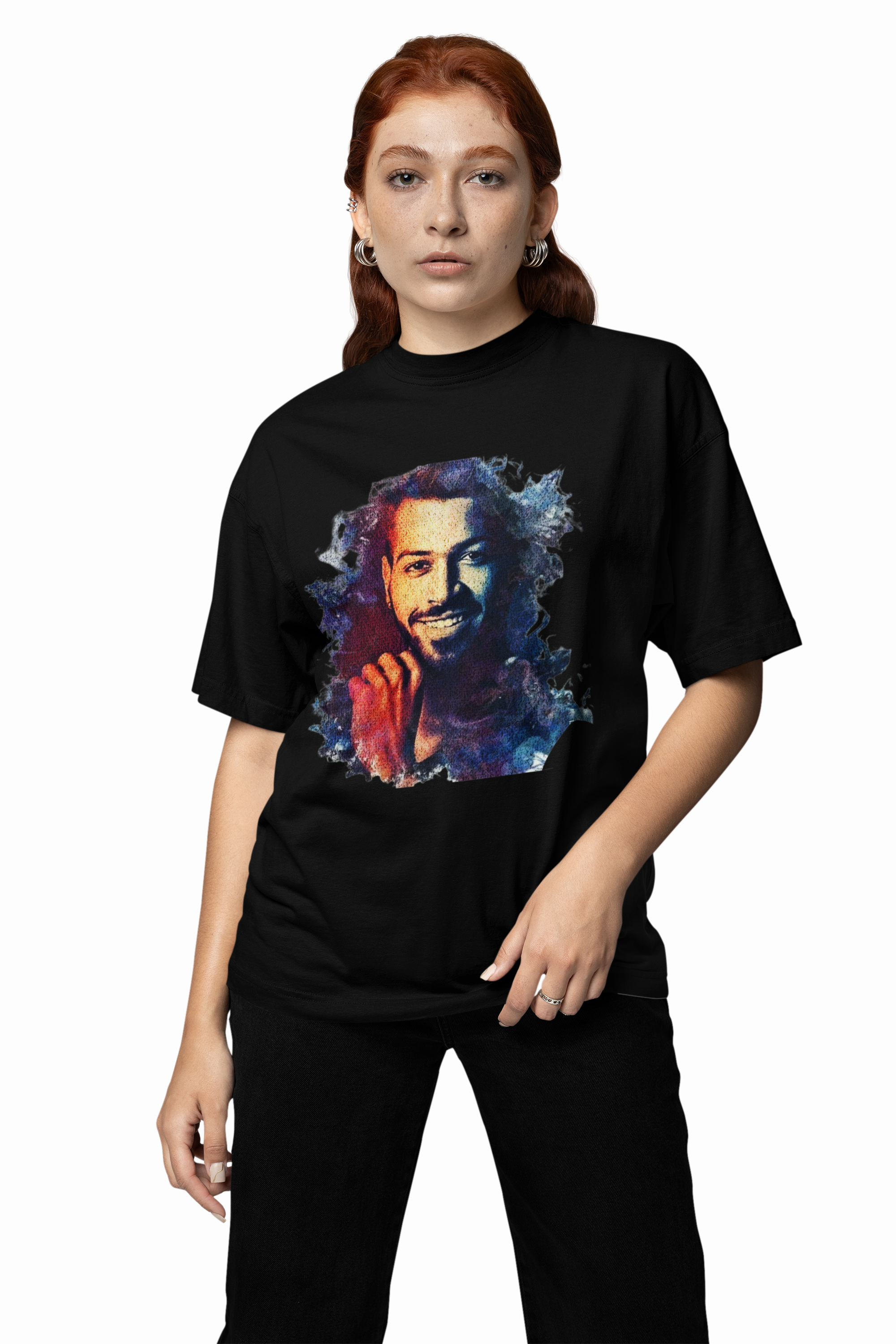 Hardik Face Oversized T-Shirts