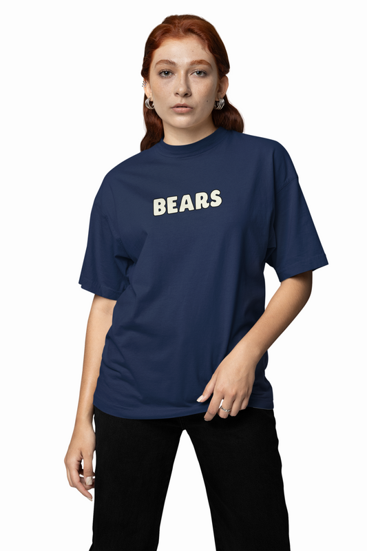 Three Bears Oversized T-Shirt Cute Cartoon Graphic Tee Fits