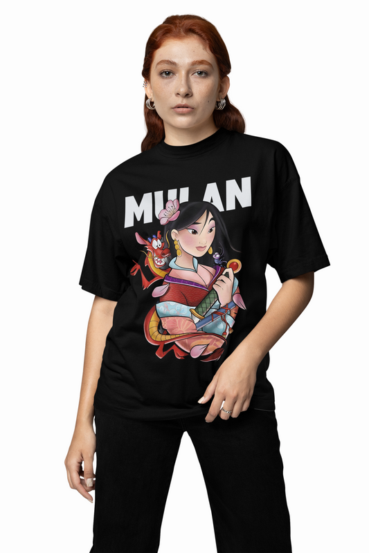 Mulan Princess Oversized T-Shirt – Brave Disney Warrior Style