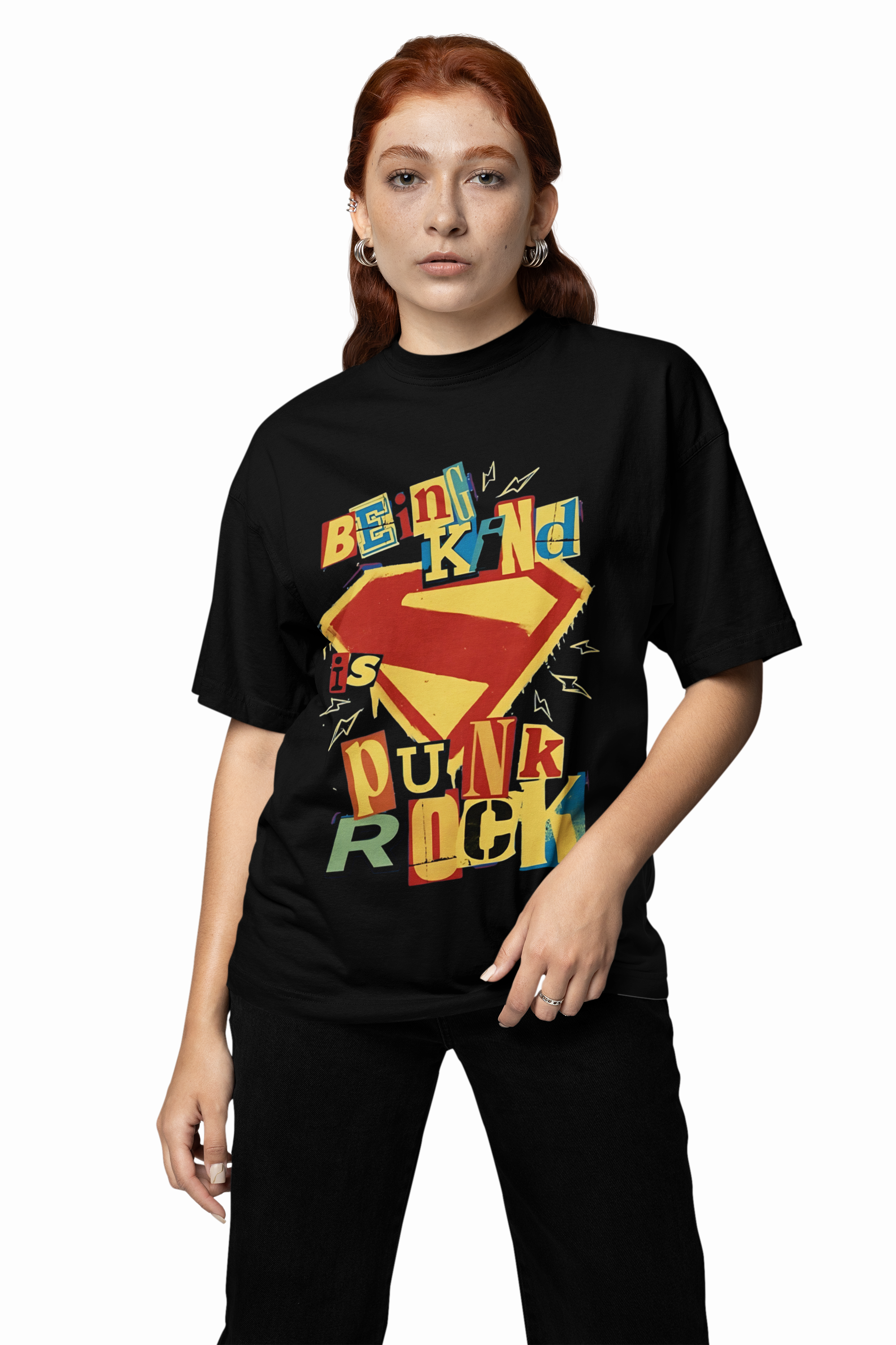 Superman Punk Rock Oversized T-Shirt