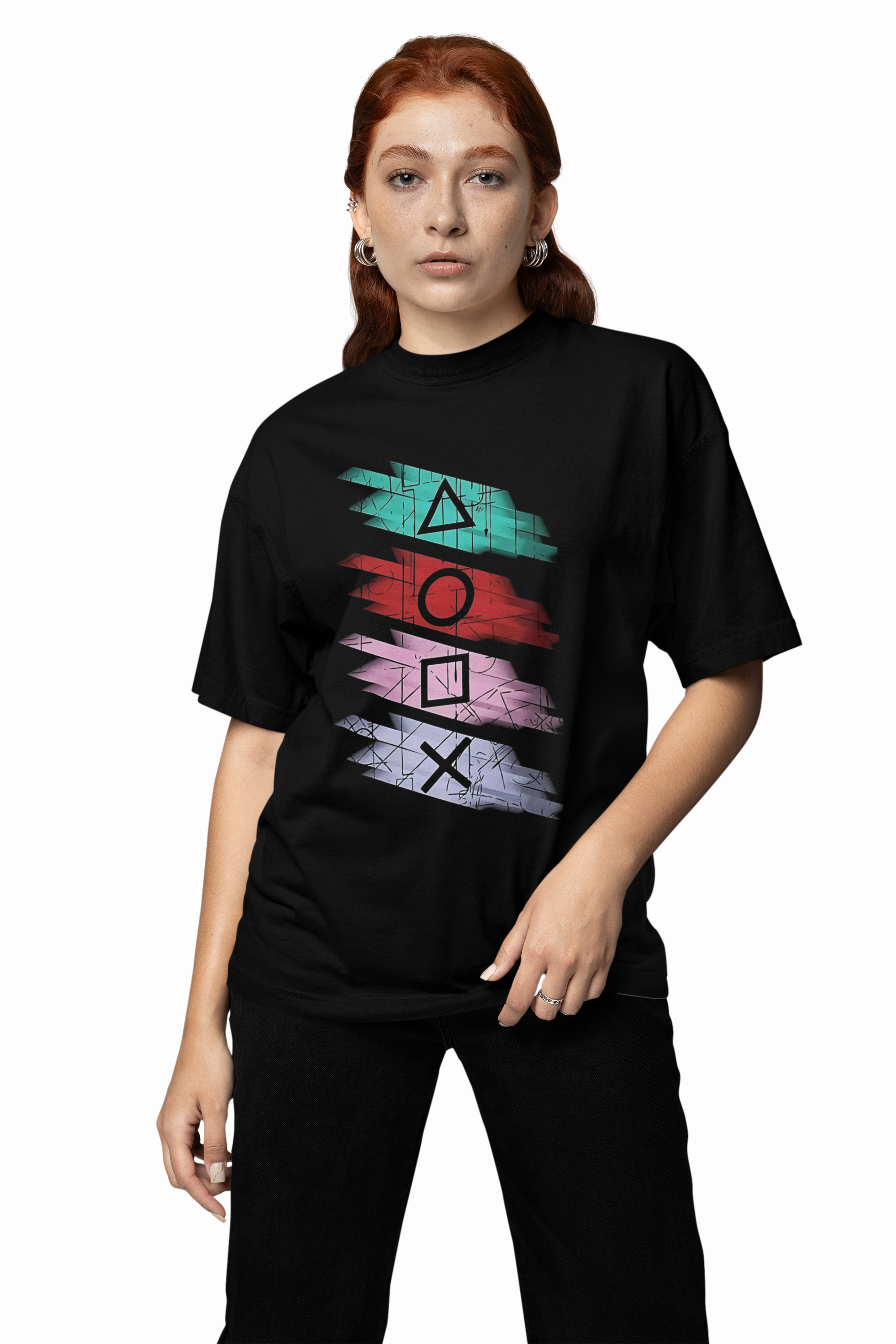 Shapes Graphic Oversized T-Shirt