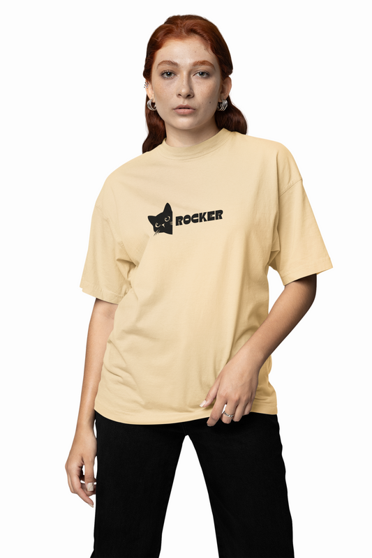 Rockstar Cat Oversized T-Shirt
