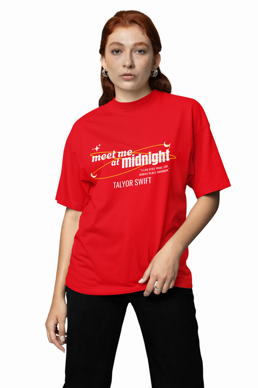 Midnight Oversized T-Shirt Trendy Streetwear Cotton Tee