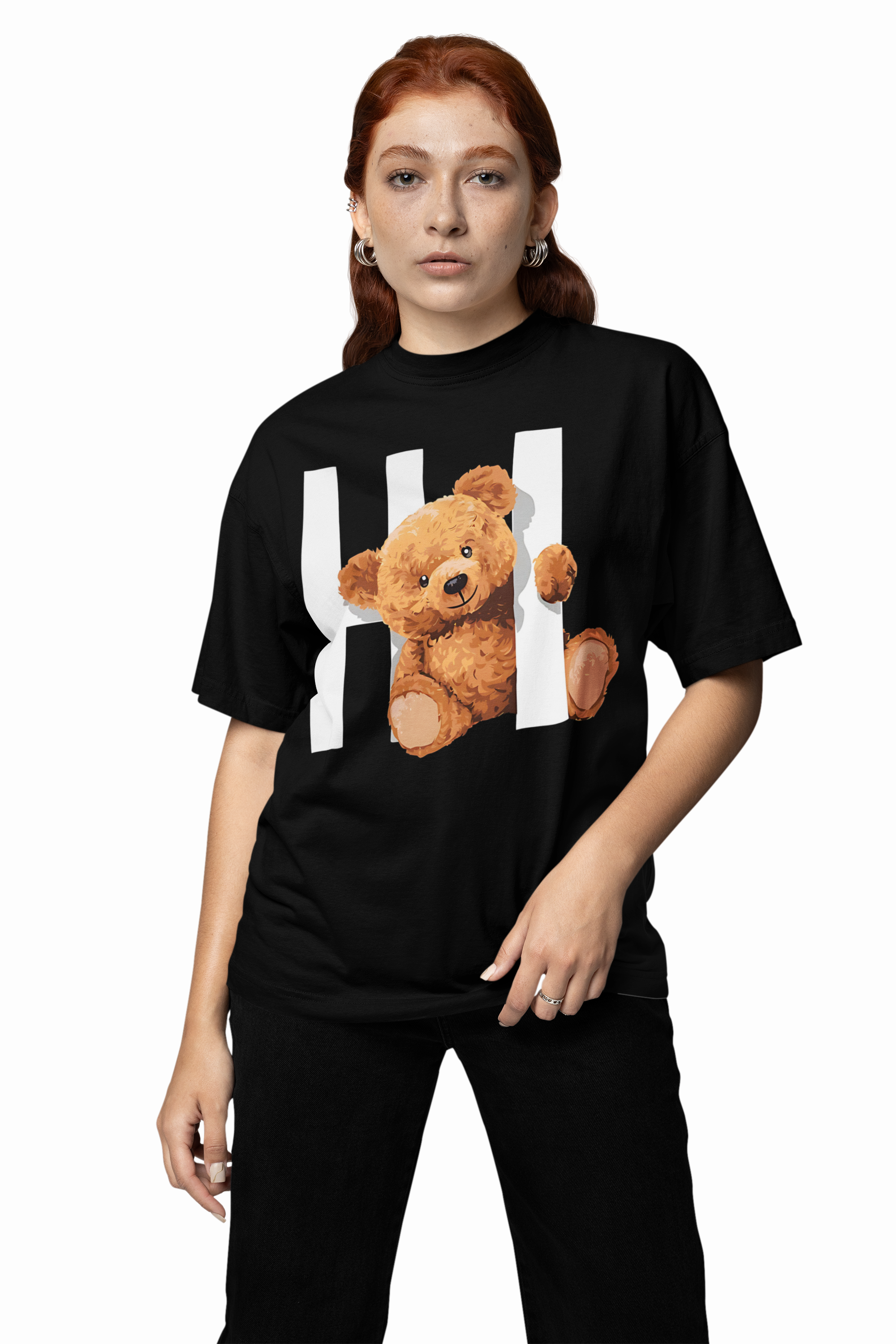 Hi Bear Oversized T-Shirts