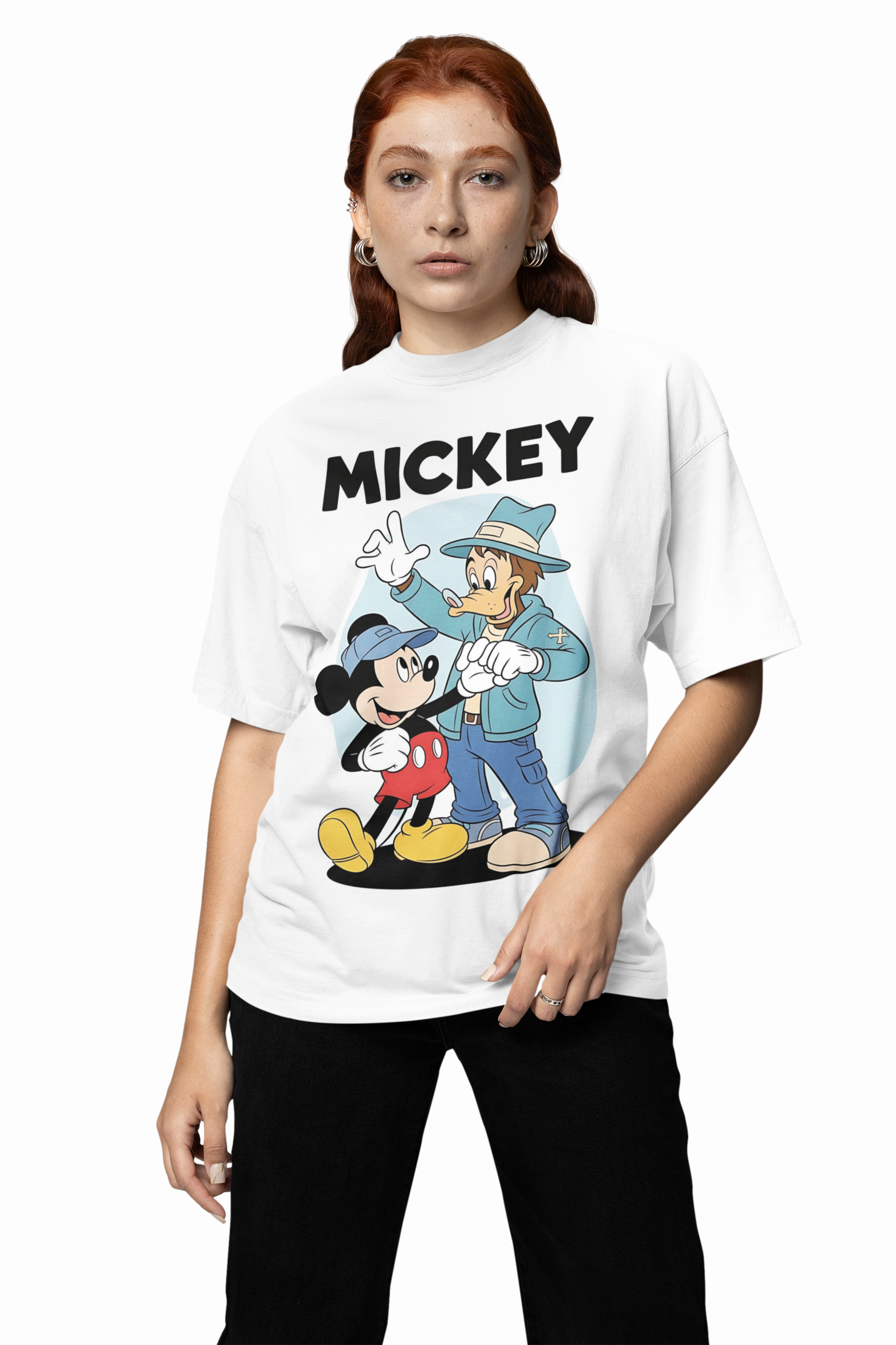 Mickey And Goofy Oversized T-Shirts