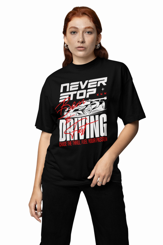 Born Driving Oversized T-Shirts Bold Moto Streetwear Style