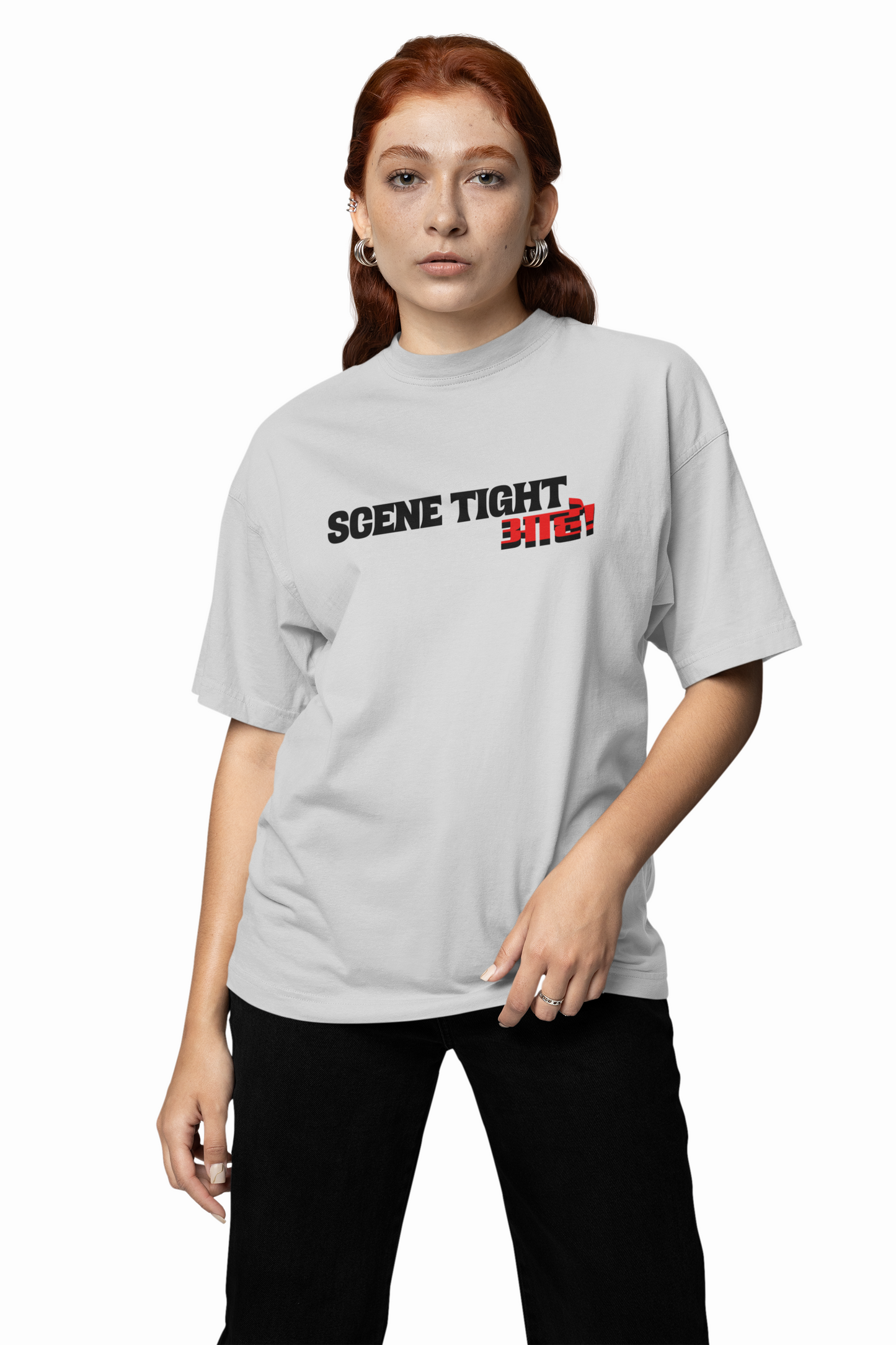 Scene Tight Aahe Marathi Oversized T-Shirt Trendy Streetwear