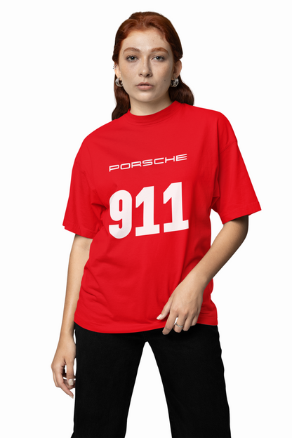 Porsche 911 Oversized T-Shirt for Racing Streetwear Style Tee