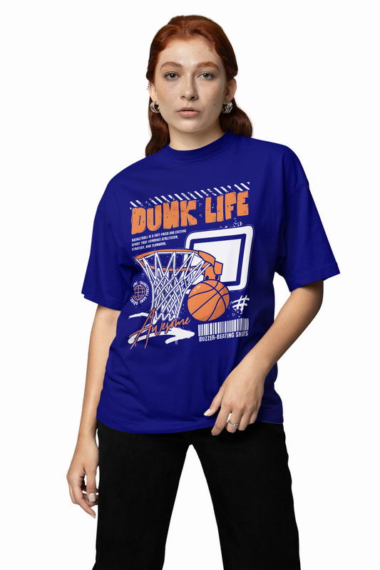 Dunk Life Oversized T-Shirt Basketball Streetwear T-Shirt