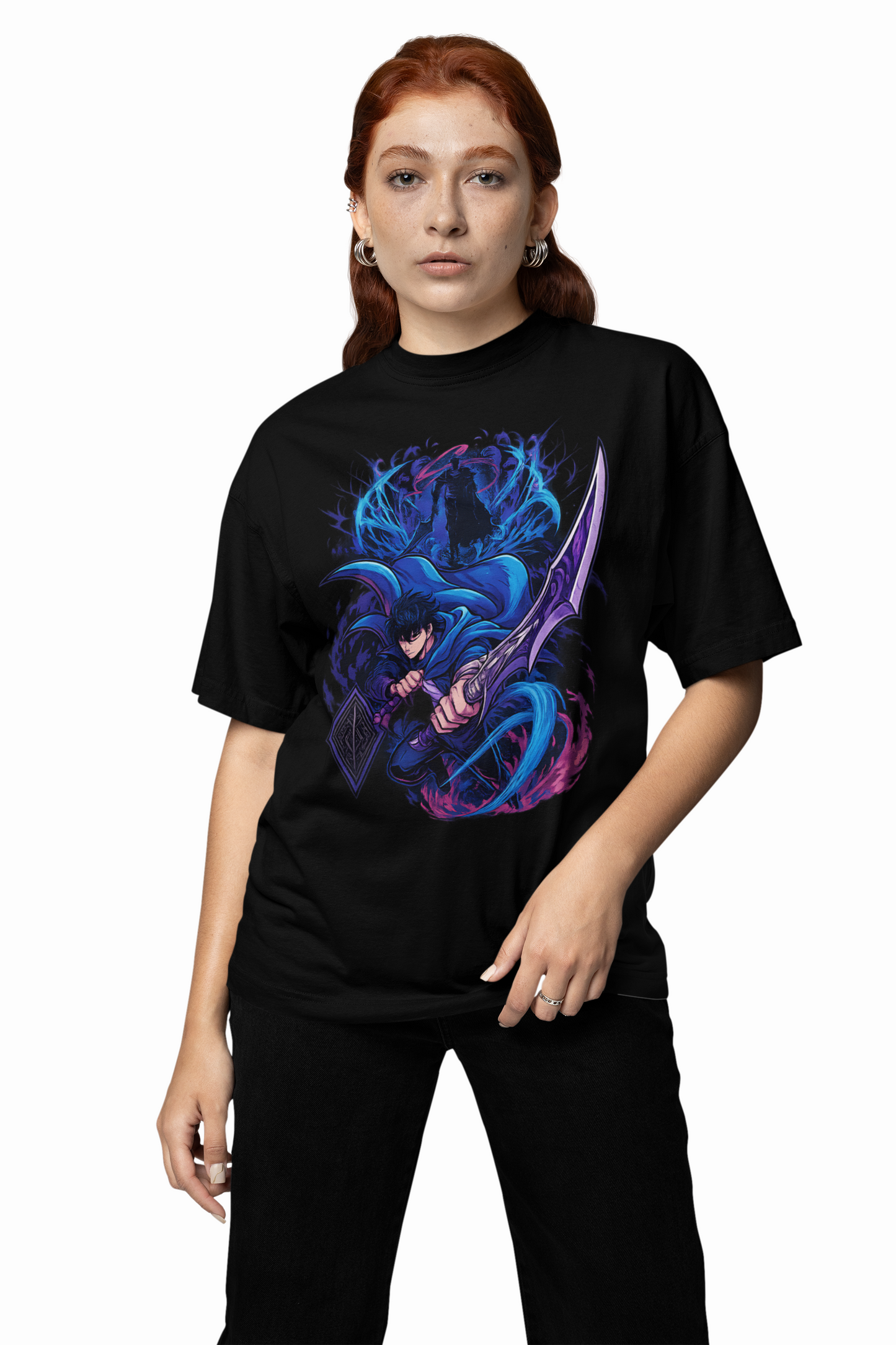 Powerful Shadow Black Oversized T-Shirts for Streetwear Looks