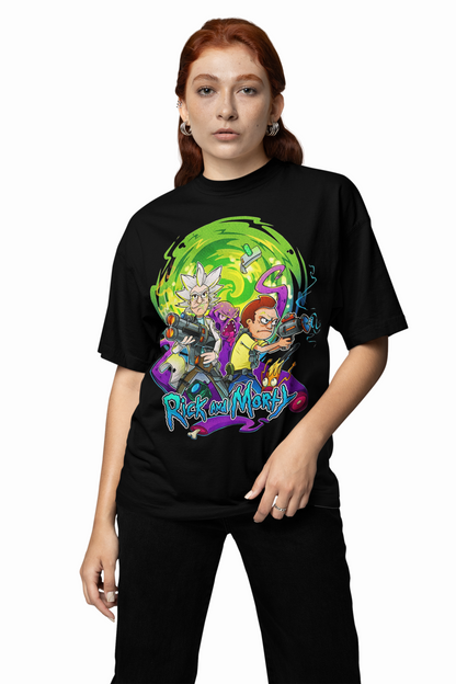 Rick and Morty Fighter Oversized T-Shirts – Bold Sci-Fi Style